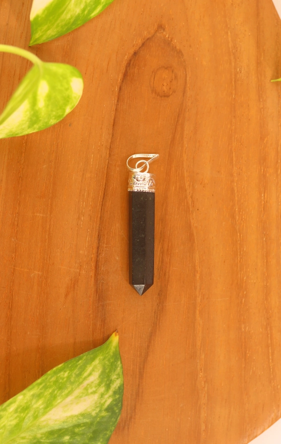 Dije cuarzo Obsidiana negra